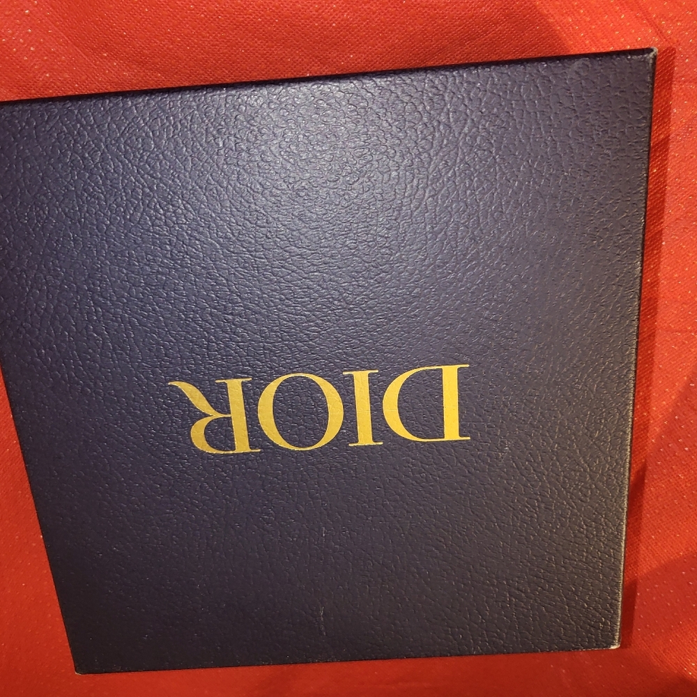 Authentic Christian Dior Shoulder Strap Embellished Canvas